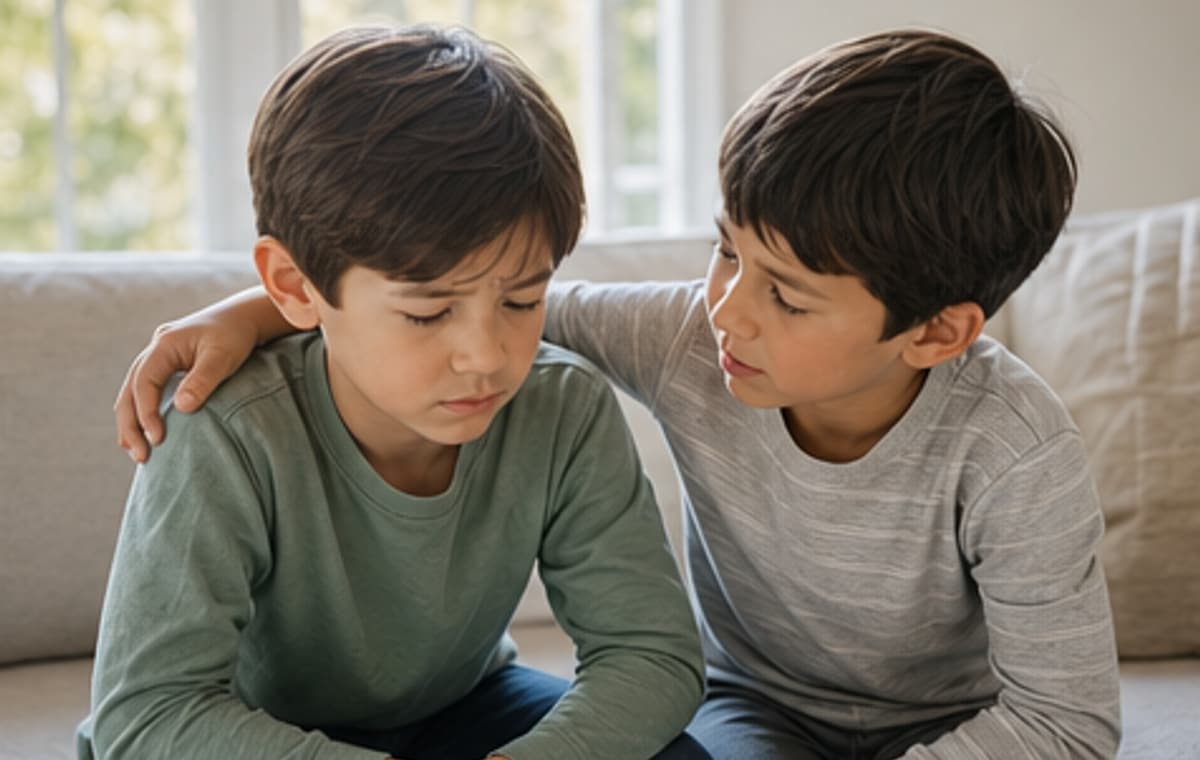 Photorealistic parenting scene for Resolutions Revisited