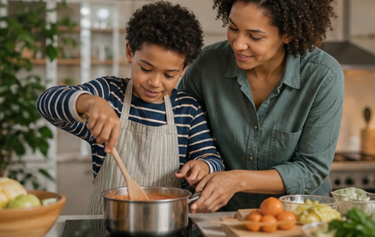 Photorealistic parenting scene for What Children Should Know About Sex Through the Developmental Stages