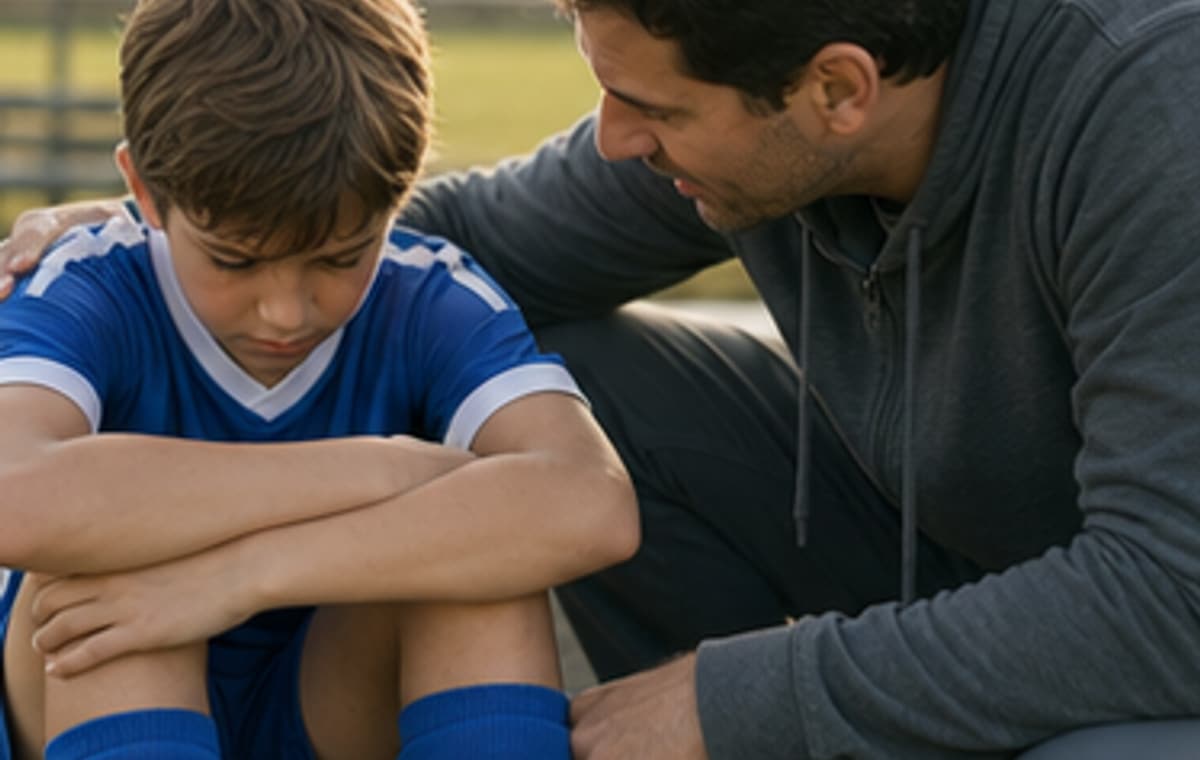 Photorealistic parenting scene for Two Boys Make a Dedication to Mom