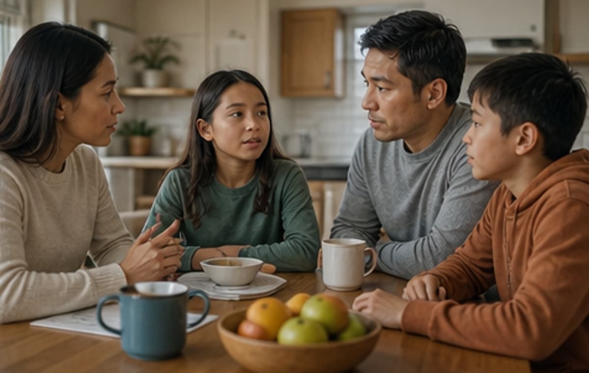 Photorealistic parenting scene for The Overfunctioning Parent