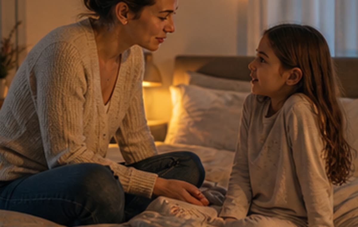 Photorealistic parenting scene for Affirming your Childs Voice How and When to Encourage your Child to Speak Up
